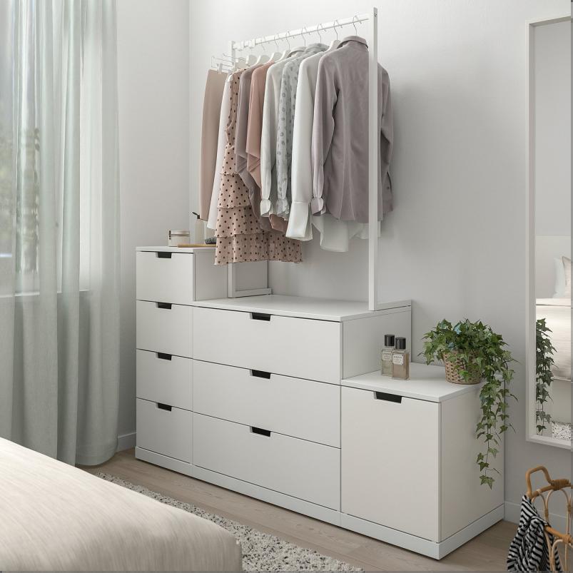 NORDLI ノールドリ チェスト（引き出し×8） - ホワイト 160x192cm