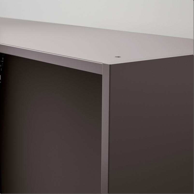 PAX パックス ワードローブフレーム3個セット - ダークグレー 200x35x201cm