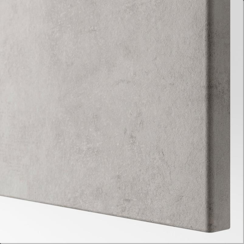 BESTA ベストー シェルフユニット 扉付 - ホワイト/カルヴィーケン ライトグレー 60x42x38cm