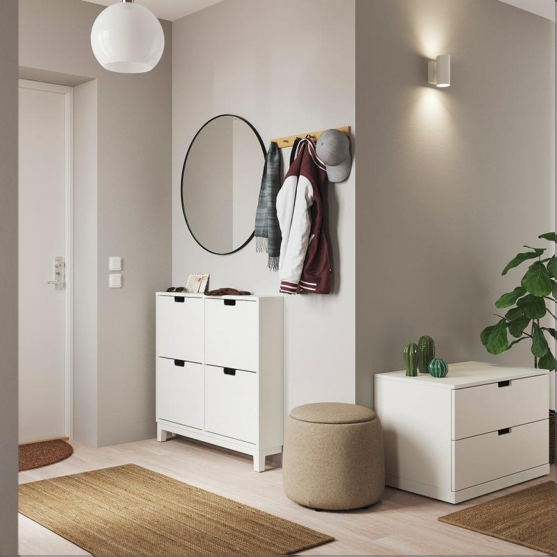 STALL ステル / NORDLI ノールドリ 玄関用家具2点セット - ホワイト