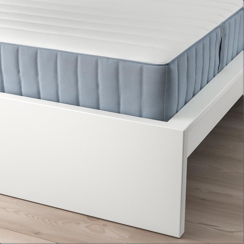 MALM マルム ベッドフレーム マットレス付き - ホワイト/ヴァレヴォーグ よりかため 90x200cm