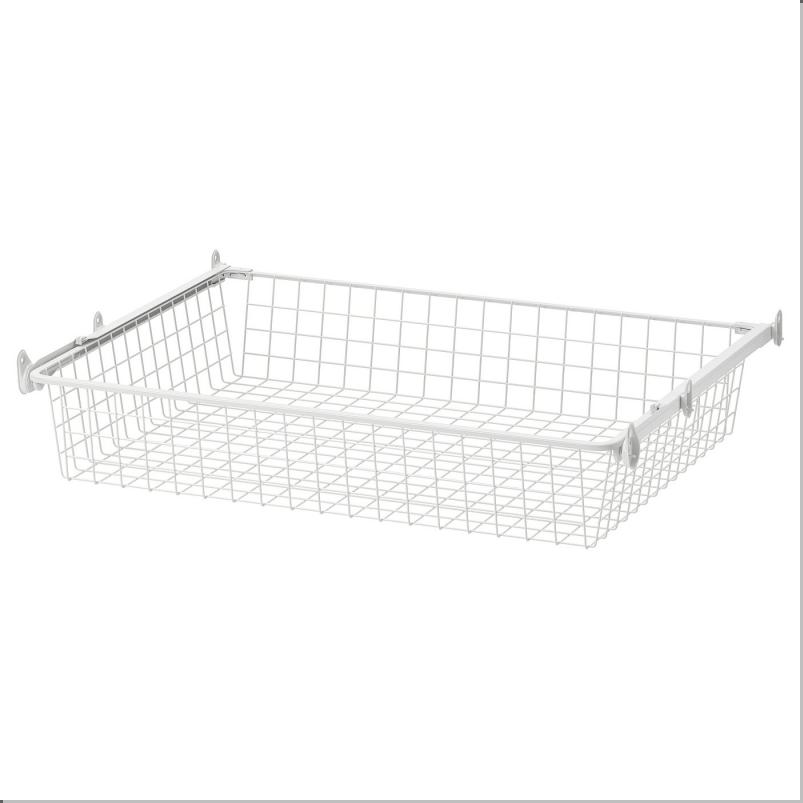 ALTARLIDEN アールタルリデン ワイヤーバスケット 引き出しレール付き - ホワイト 80x62cm