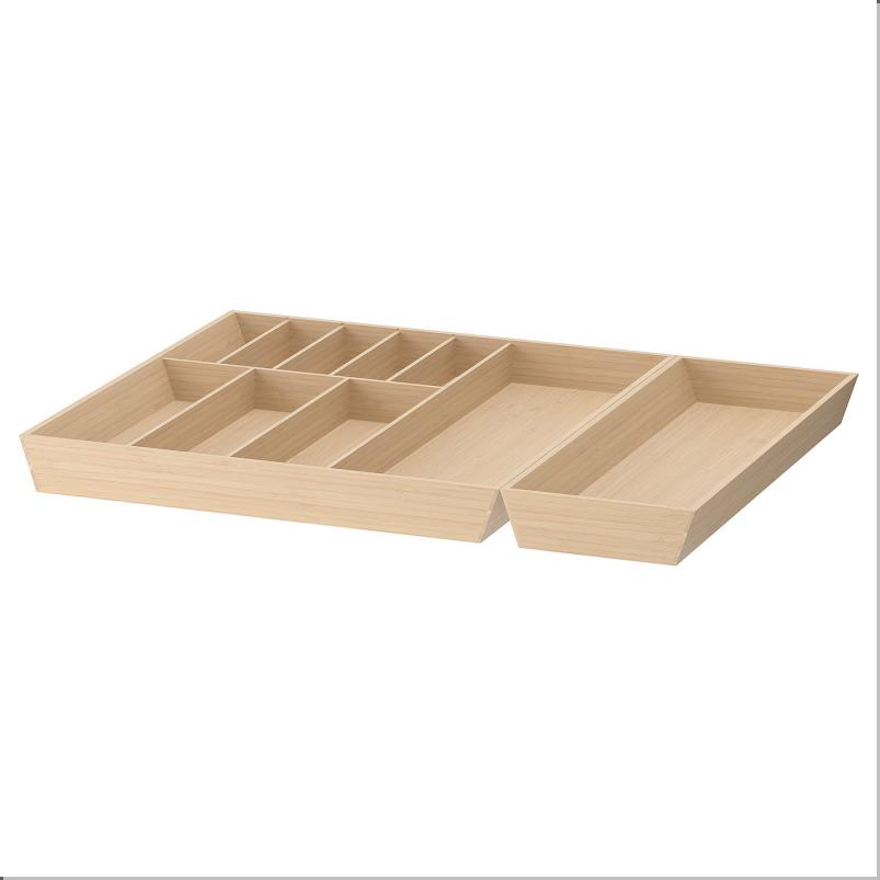 UPPDATERA ウップダテラ カトラリートレイ/キッチンツール用トレイ - ライトバンブー 72x50x6 cm