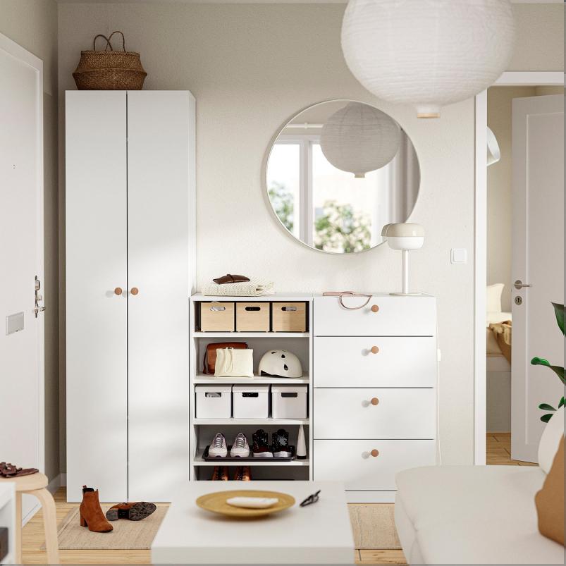 LASTARE ラスタレ ワードローブコンビネーション - ホワイト 180x42x200cm