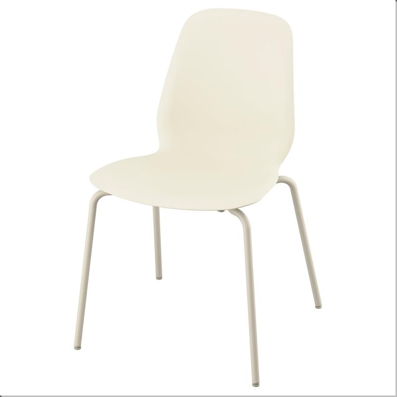 SKALSTA スコールスタ チェア - プラスチックベージュ/チューブ状金属/ライトグレーベージュ