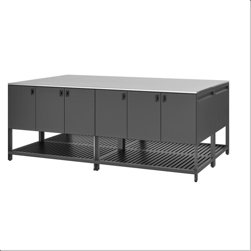 BATSKAR ボートシェール アウトドア用キッチンアイランド - ダークグレー 240x120cm