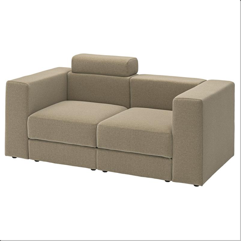 JATTEBO イェッテボ 2人掛けモジュールソファ - ヘッドレスト付き/ヨハネスホブ ブラウンベージュ