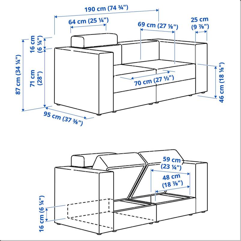 JATTEBO イェッテボ 2人掛けモジュールソファ - ヘッドレスト付き/ヨハネスホブ ブラウンベージュ