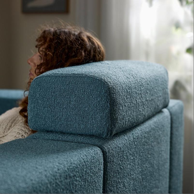 JATTEBO イェッテボ ヘッドレストクッション - アクスヴァラ ダークグレーブルー