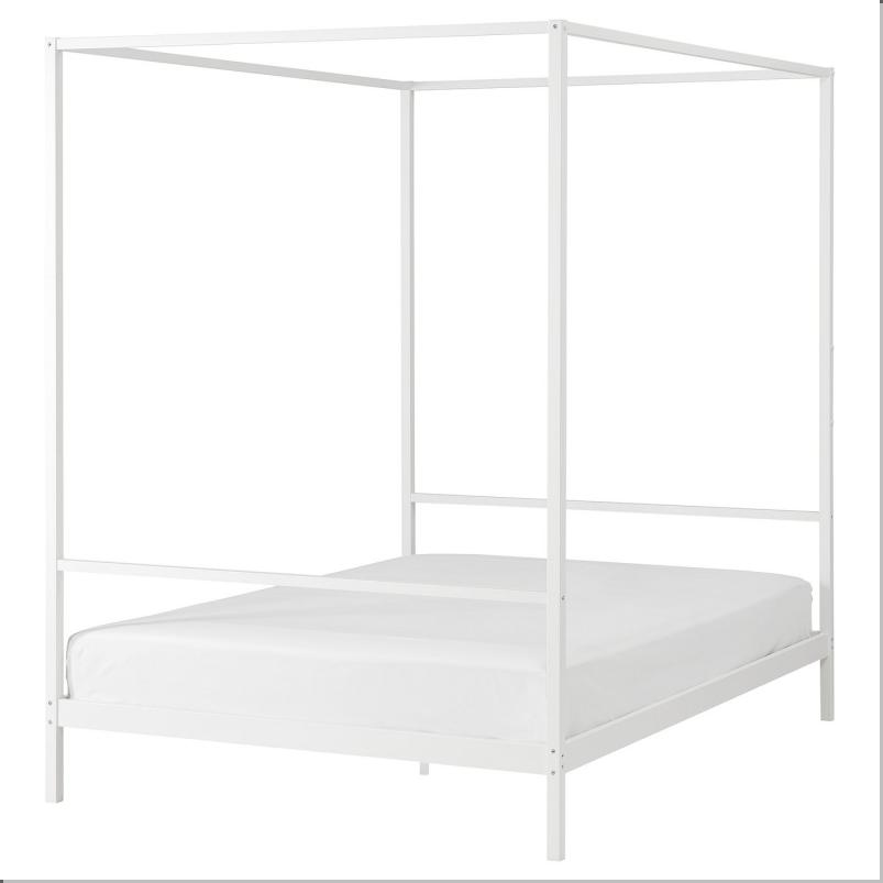 VITARNA ヴィタルナ 四柱付きベッドフレーム - ホワイト/リルヘラン 140x200cm