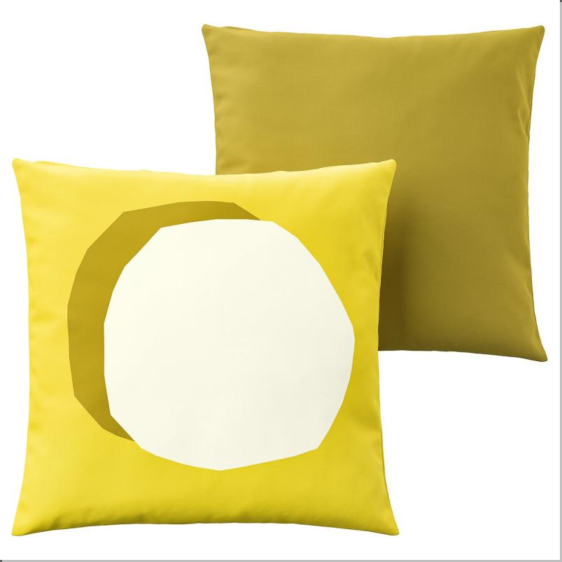 GULLBERGSO グルベルソ / HJARTERO イェルテロー クッション2個セット - ブライトイエロー/ホワイト ブライトピンク/ブライトオレンジ/室内/屋外 50x50cm