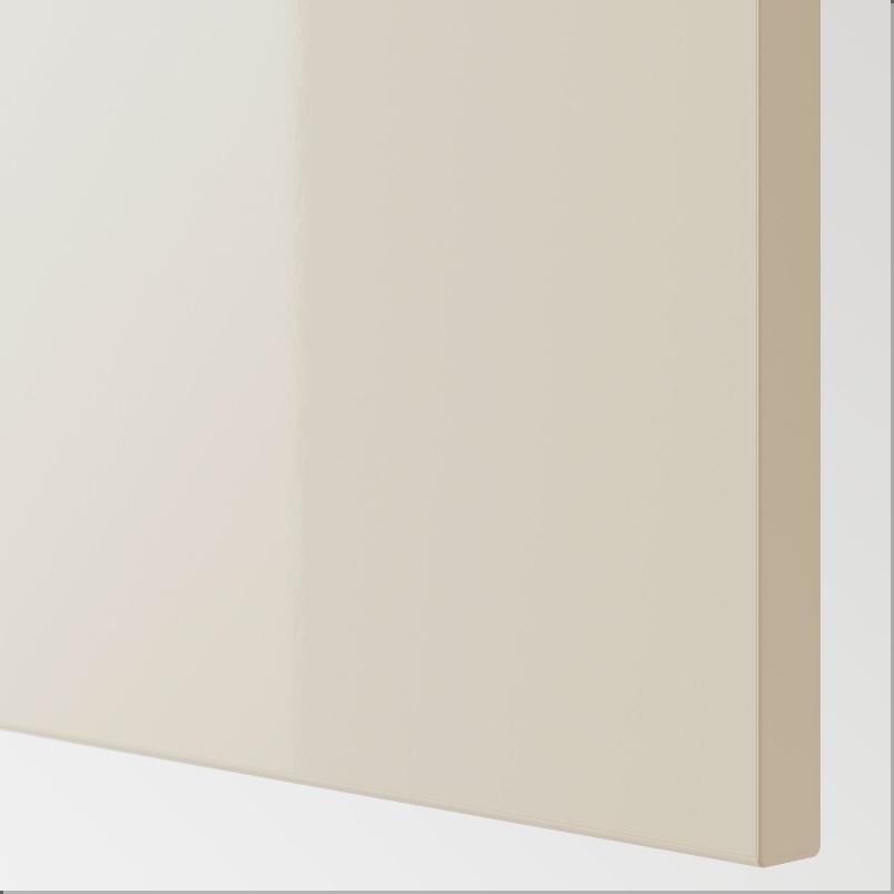 VOXTORP ヴォックストルプ カバーパネル - ハイグロス ライトベージュ 39x86cm