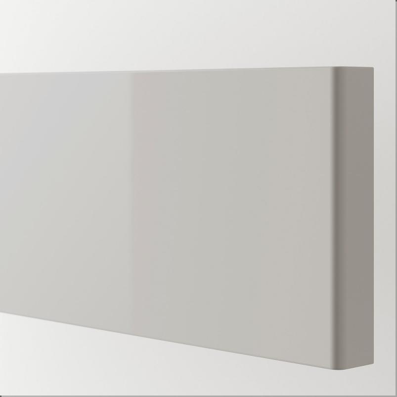 RINGHULT リンガフルト 引き出し前部 - ハイグロス ライトグレー 60x10cm