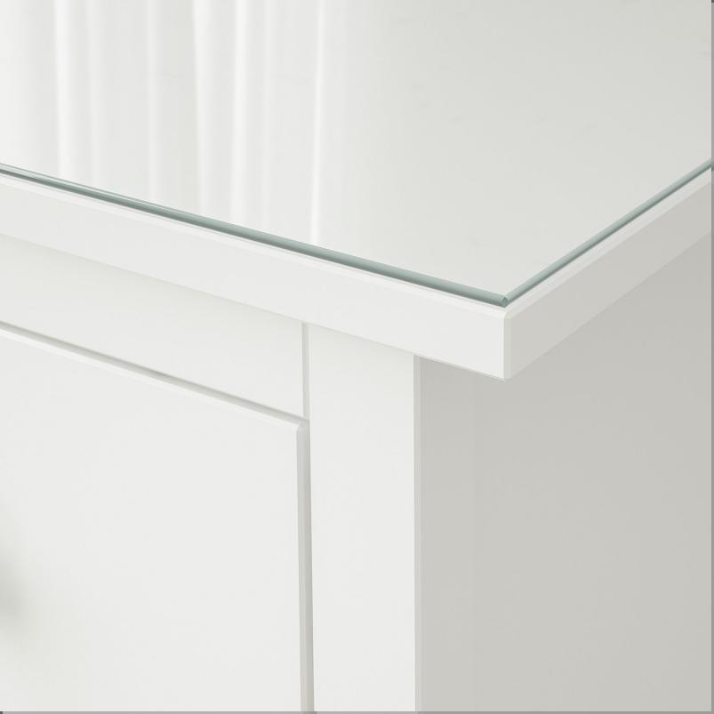 HEMNES ヘムネス ガラストップ - 透明 54x38cm