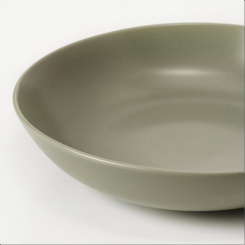 FARGKLAR フェルグクラー 深皿 - マット グリーン 23cm