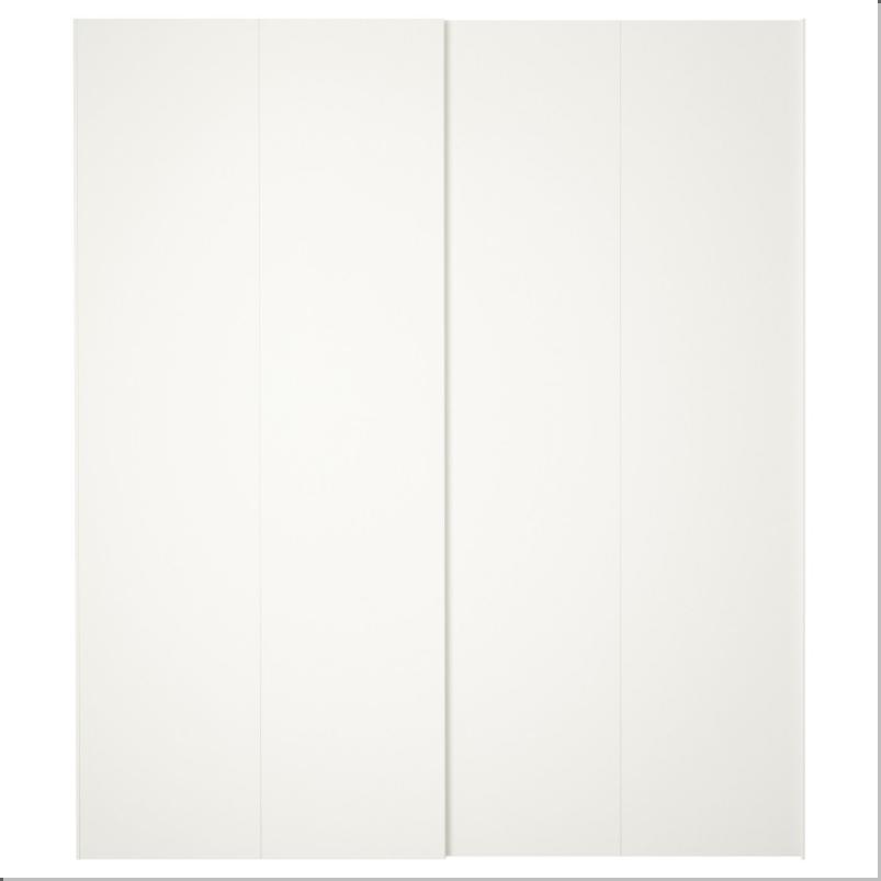HASVIK ハスヴィーク 引き戸 2枚組 - ホワイト 200x236cm