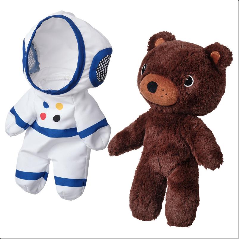 AFTONSPARV アフトンスパルヴ ぬいぐるみ 宇宙服付き - クマ 28cm
