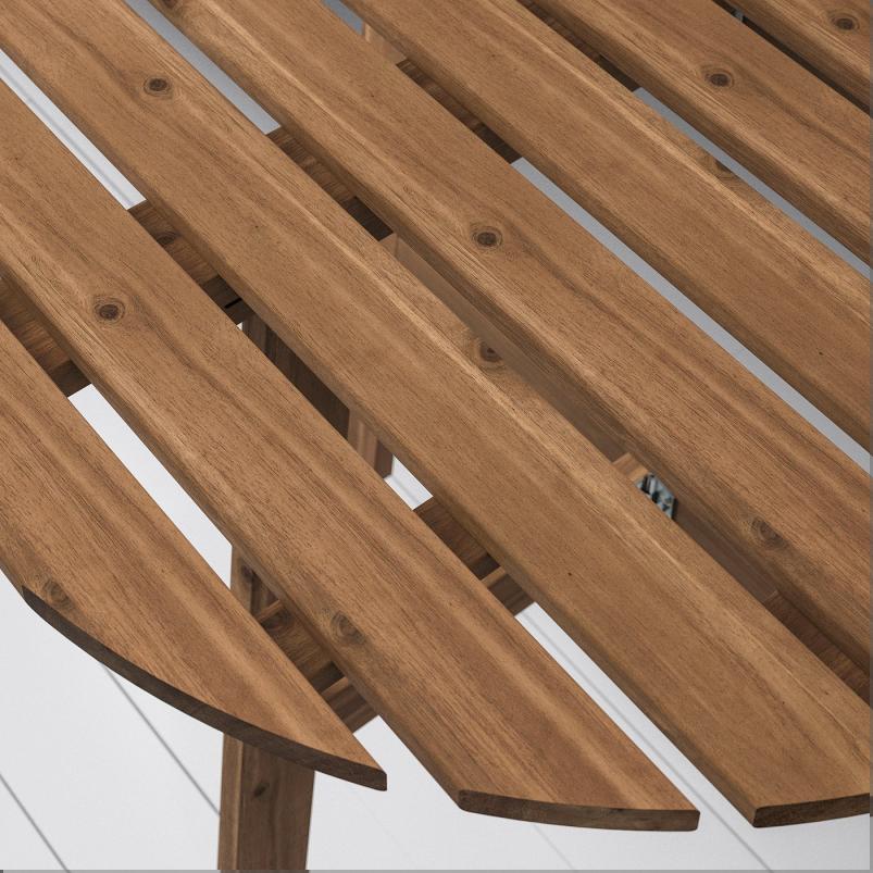 ASKHOLMEN アスクホルメン テーブル 壁取り付け式 - 折りたたみ式 ダークブラウン 70x44cm