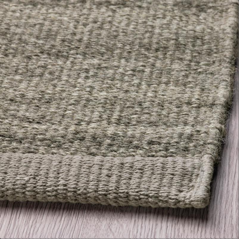TIDTABELL ティードタベル ラグ 平織り - グレー 80x150cm