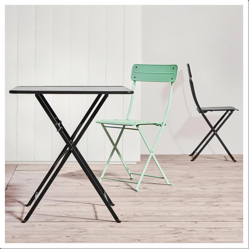 SUNDSO スンドソー テーブル - チャコール 屋外用 65x65cm