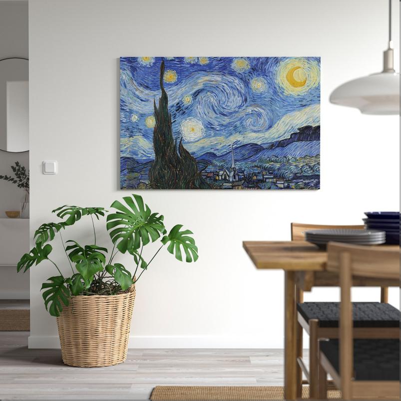 PJATTERYD プィエッテリード アート - 星空の夜、1889年6月 118x78cm