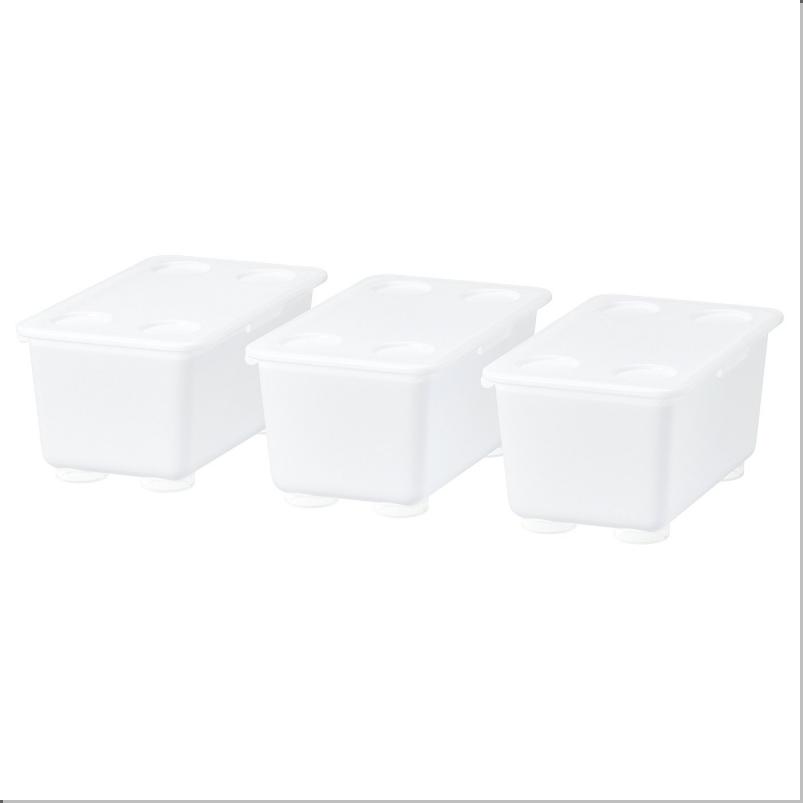 GLIS グリース ふた付きボックス - 透明 17x10cm