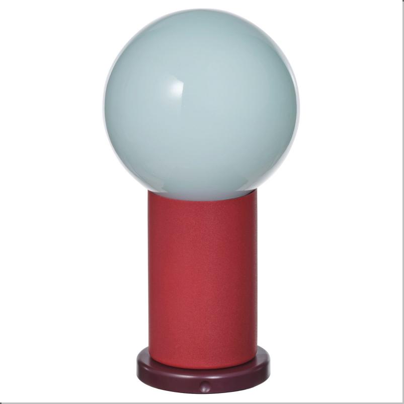 IKEA PS 2026 LEDポータブルランプ - 電池式 調光可能/レッド ライトブルー 22cm
