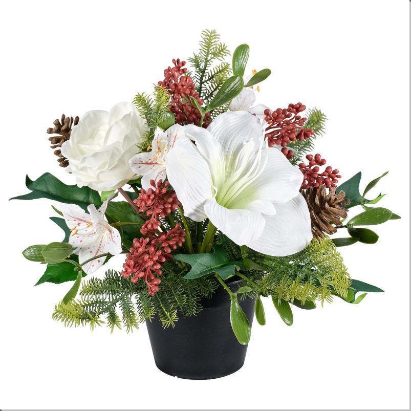 VINTERFINT ヴィンテルフィント 人工観葉植物 - 室内/屋外用 アレンジメント 12cm