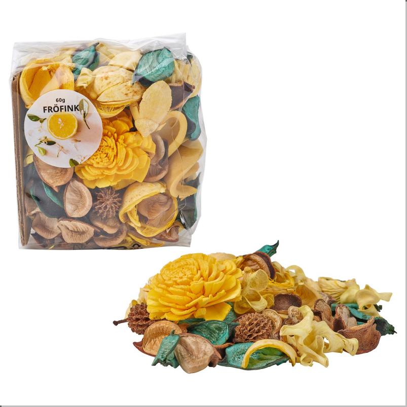FROFINK フローフィンク 香り付きポプリ - シトラスの花 イエロー 60g