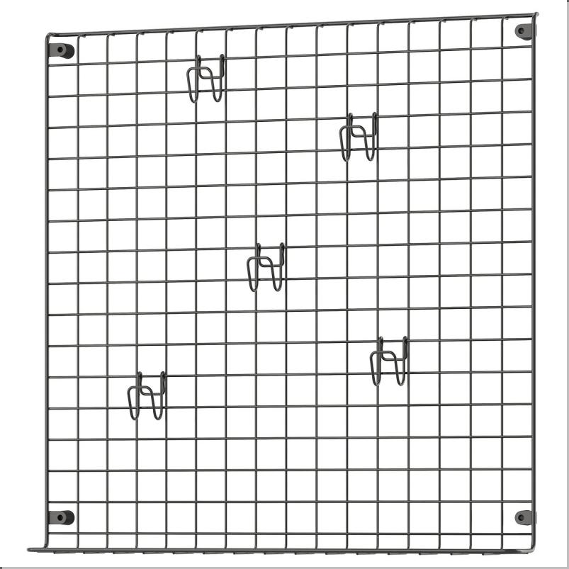GREJIG グレイグ ウォールグリッド レール付き - グレー 58x59cm