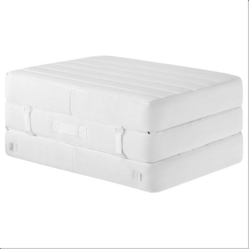 VITHALL ヴィトヘル ポケットコイルマットレス - 折りたたみ式 かため/ホワイト 90x200cm