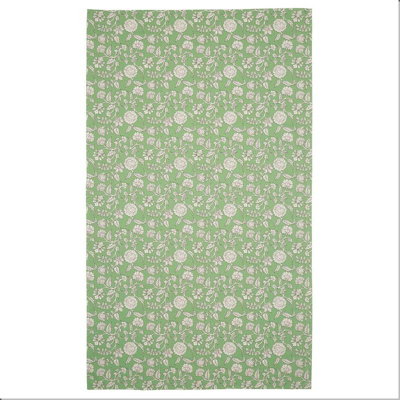SMÖRFISK スモールフィスク テーブルクロス - フローラルパターン/グリーン/ホワイト 145x240 cm