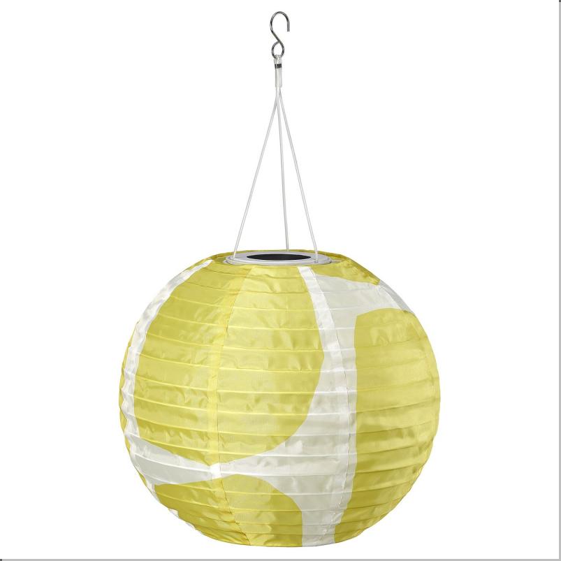 SOLVINDEN ソルヴィンデン LED太陽電池式ペンダントランプ - 屋外用 球形/イエロー グレー 30cm