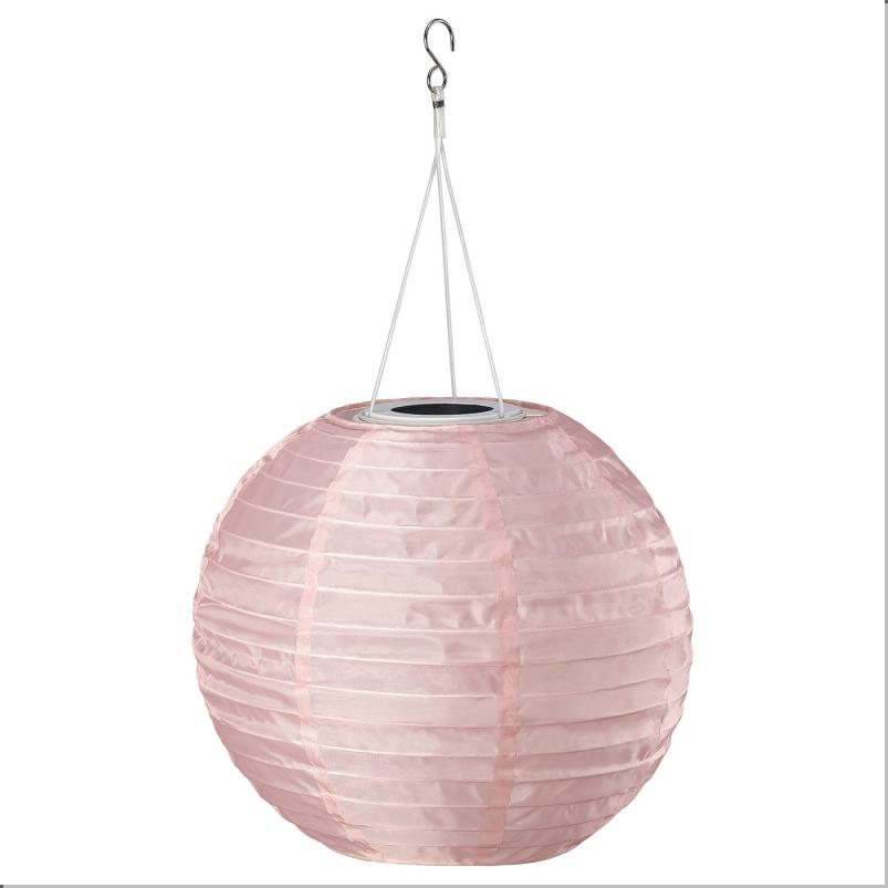 SOLVINDEN ソルヴィンデン LED太陽電池式ペンダントランプ - 屋外用 球形/ピンク 30cm