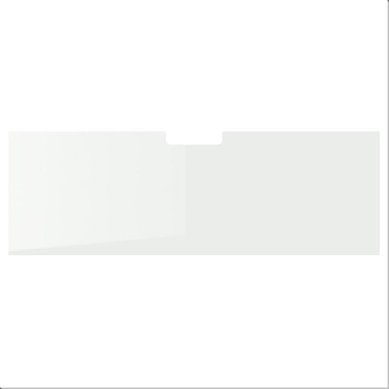 BESTA ベストー テレビ用トップパネル - ガラス/ホワイト 120x40cm