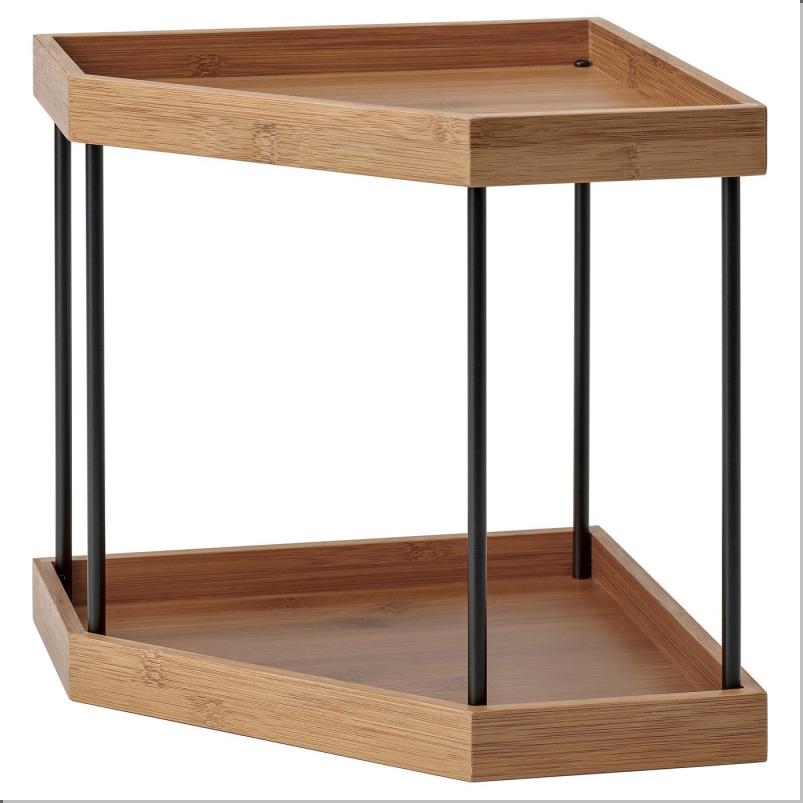 NÅLBLECKA ノールブレッカ コーナー シェルフ - メタル/竹 キッチンカウンタートップ用