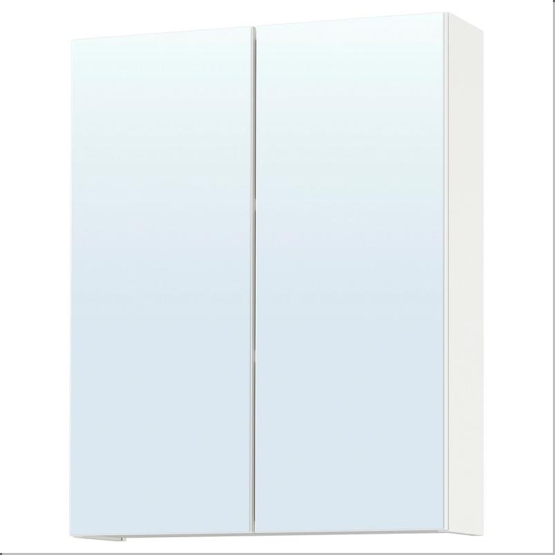 ENHET エーンヘート ミラーキャビネット 扉付き - ホワイト 60x17x75cm