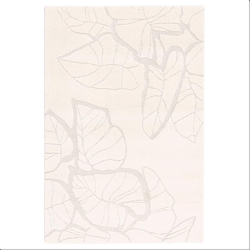 PELARKORSBAR ペラルショルスベル ラグ パイル短 - ライトベージュ/リーフパターン 133x195cm