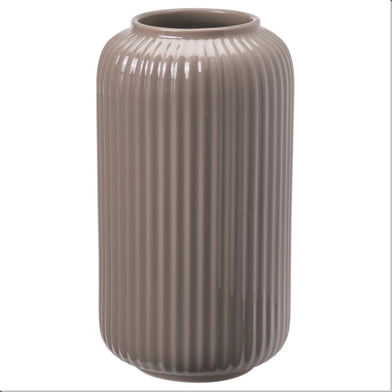STILREN スティルレーン 花瓶 - ダークグレーベージュ 22cm