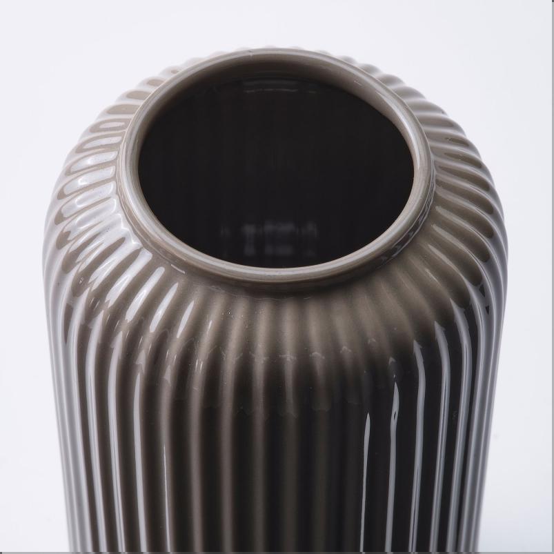 STILREN スティルレーン 花瓶 - ダークグレーベージュ 22cm