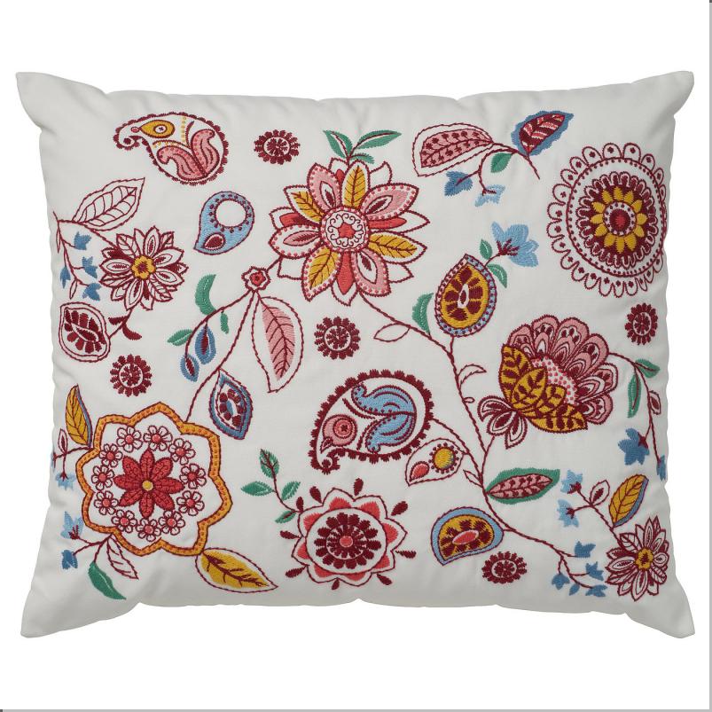 FJALLFRYLE フィエルフリレ クッション - ホワイト マルチカラー/刺繍入り 50x58cm