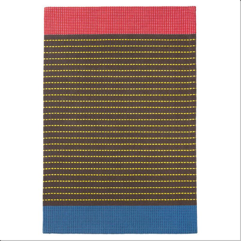 BARTRAD ベルトロード ラグ 平織り - マルチカラー/ストライプ模様 60x90cm