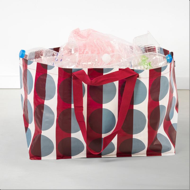 GORSNYGG ヨールスニグ キャリーバッグ L - レッド ブルー/模様入り 57x37x39cm/71L