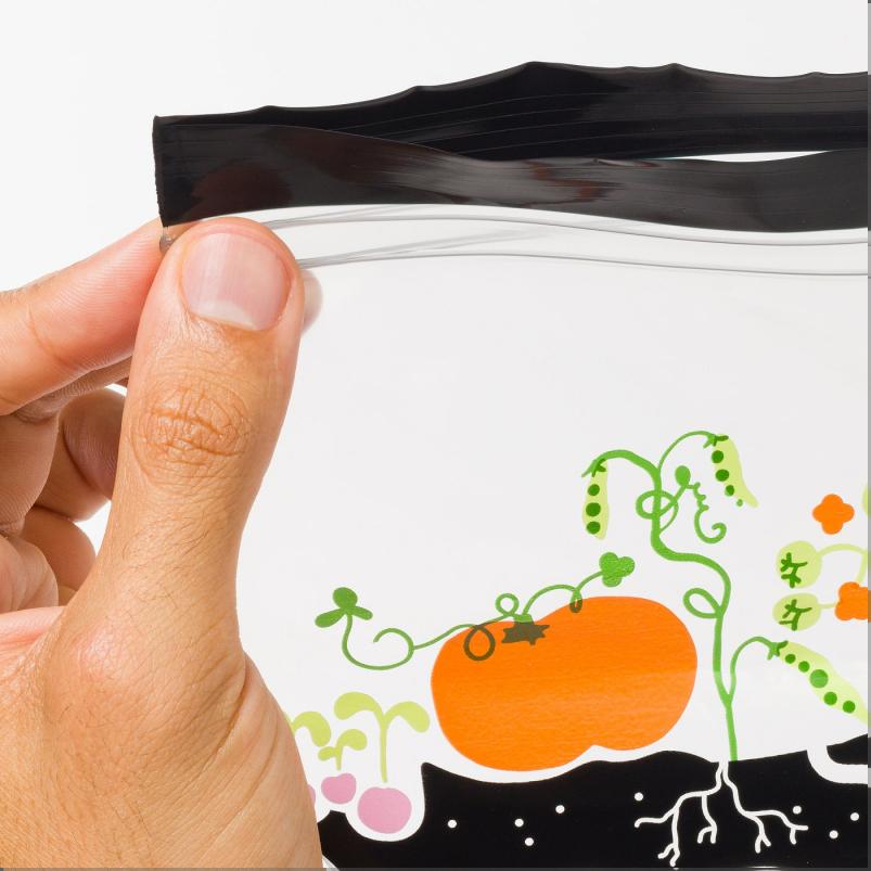 ISTAD イースタード フリーザーバッグ - 果物/野菜 模様 ブラック 1L