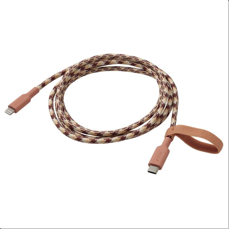 LILLHULT リルフルト USB-C -Lightning - ピンク/ベージュ 1.5m
