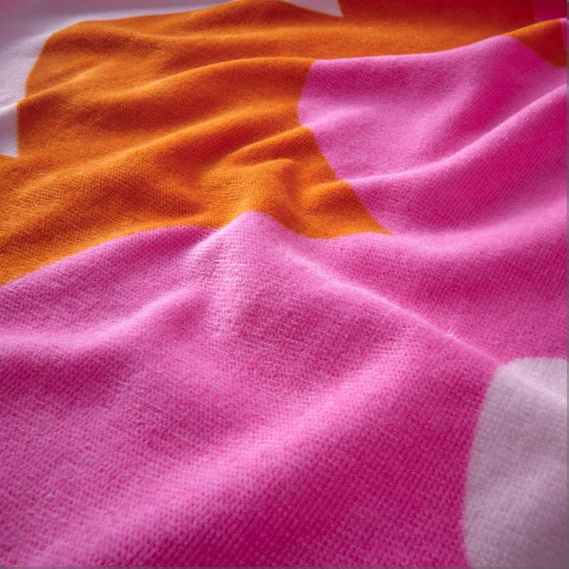 KONBJORNBAR コンビョーンベール ビーチタオル - ピンク/オレンジ 100x180cm