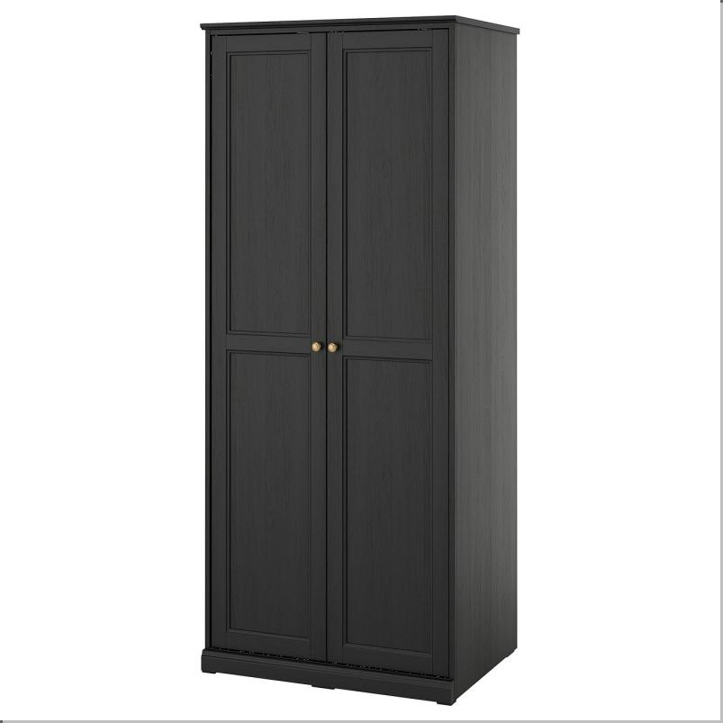 FAGELFJALLET フォーゲルフィェレット ワードローブ 扉2枚付 - ブラック オーク調 82x60x194cm