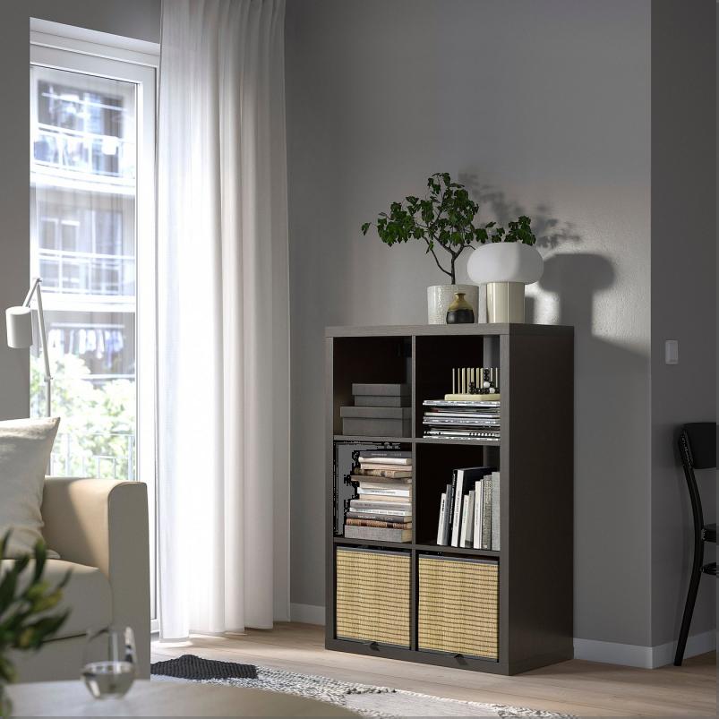 KALLAX カラックス シェルフユニット - ブラックブラウン 77x112cm