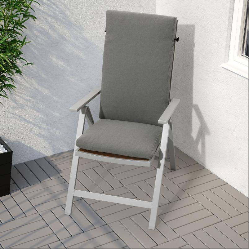 FROSON/DUVHOLMEN フローソーン/デューヴホルメン シート/背もたれ クッション 屋外用 - ダークグレー 116x45cm