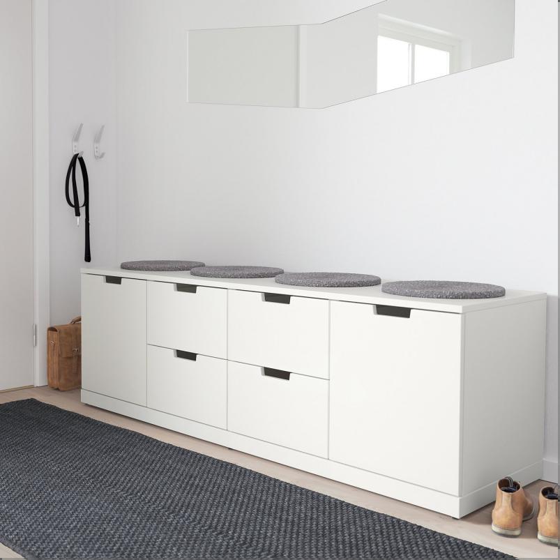 NORDLI ノールドリ チェスト（引き出し×6） - ホワイト 160x54cm